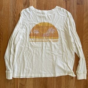 C&C California Long Sleeve Sunset T-Shirt Two-Sided Design Women XS